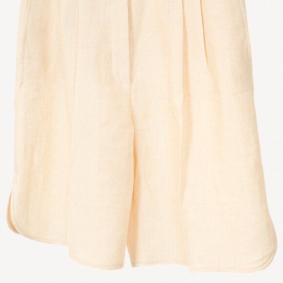 Loro Piana Rupert "Japanese Mirin" Natural Dyed Linen Bermuda Shorts - Picture 6 of 11